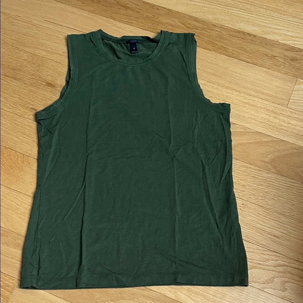 J. Crew Forest Green Modal Blend Tank Top